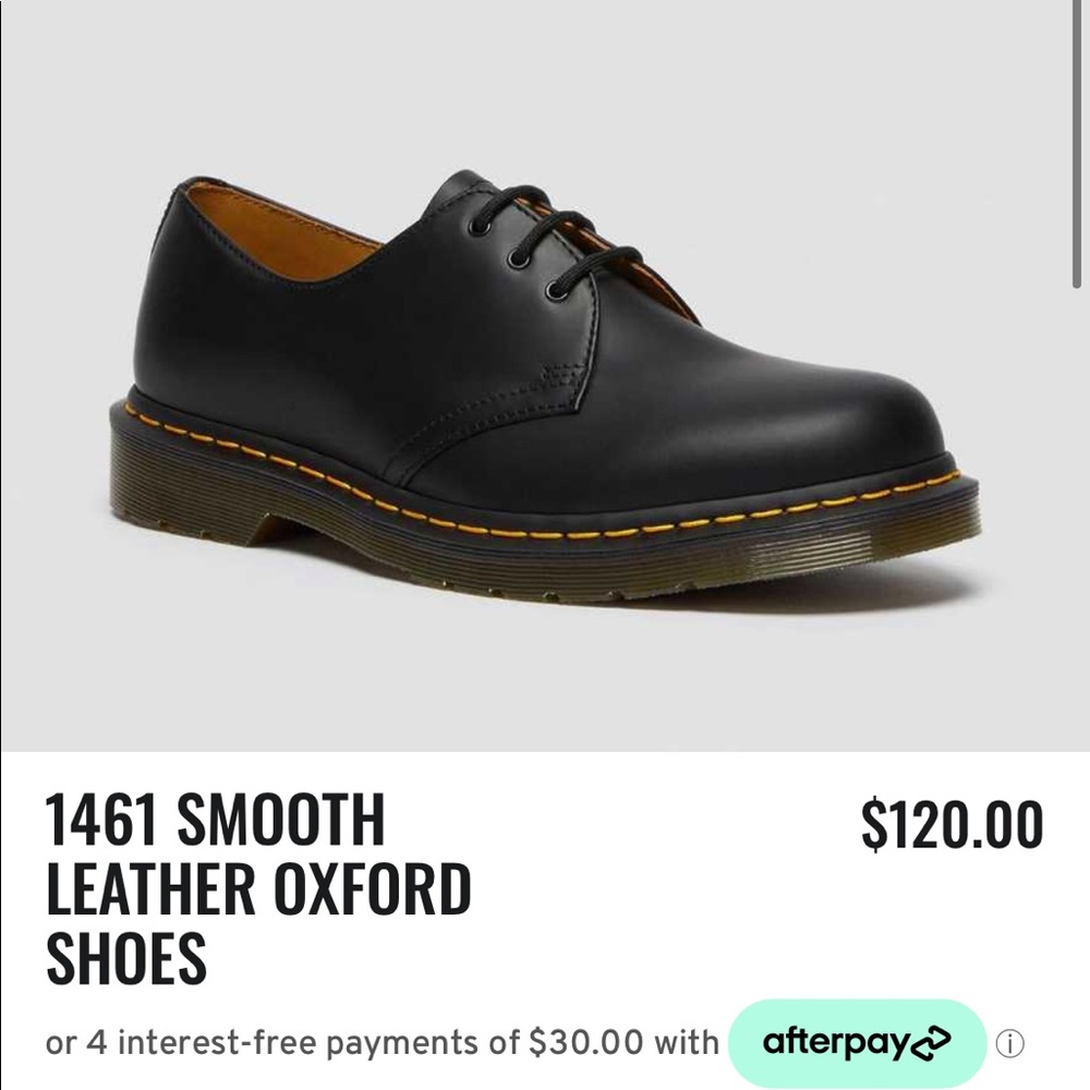 NWOT Dr. Martens 1461 leather Oxford black 7